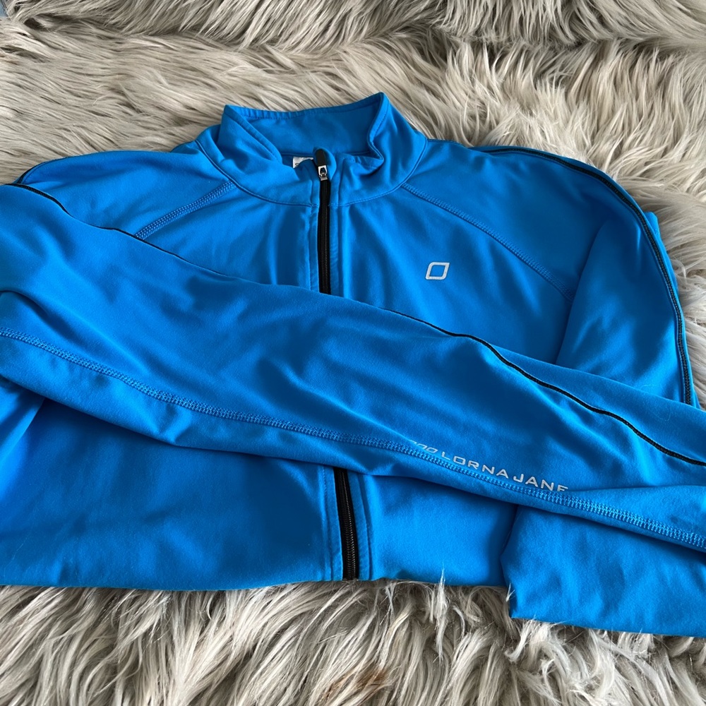 Lorna Jane activewear sweater jacket blue